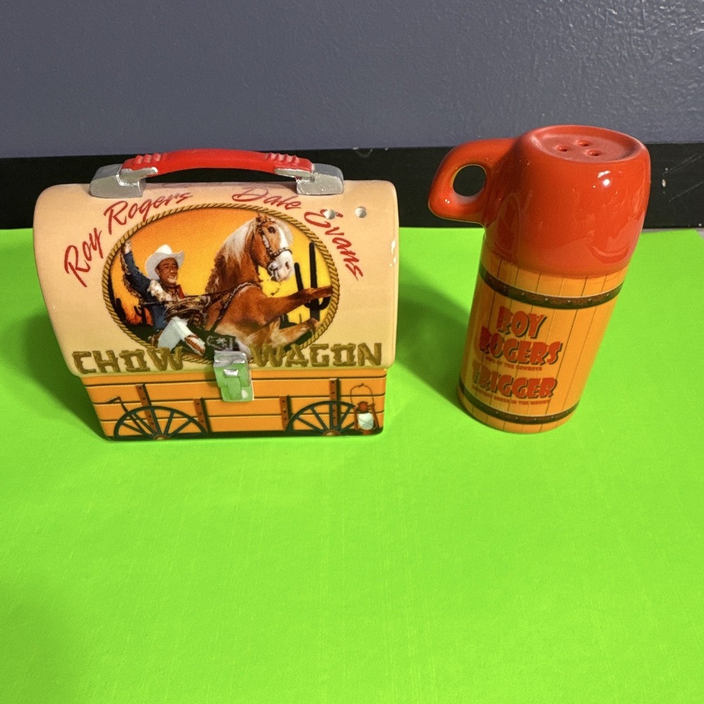 Vintage Style Roy Rogers Dale Evans Chow Wagon Salt & Pepper Shaker Set Vandor